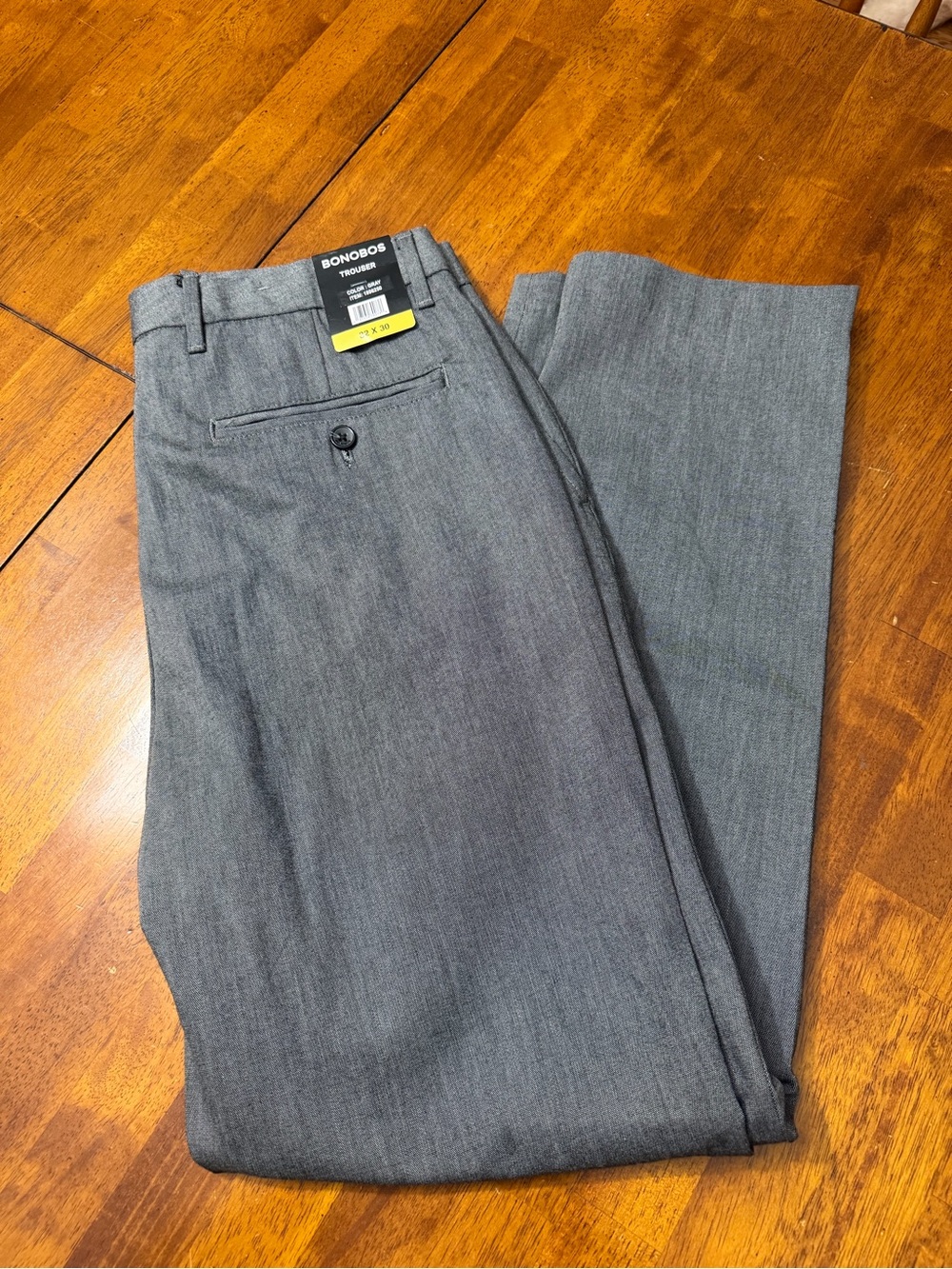Brand New Bonobos Men’s Chinos Straight Pants Grey 32 x 30 Retail $119